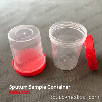 Covid Test Sputum Collection Cup mit Deckel